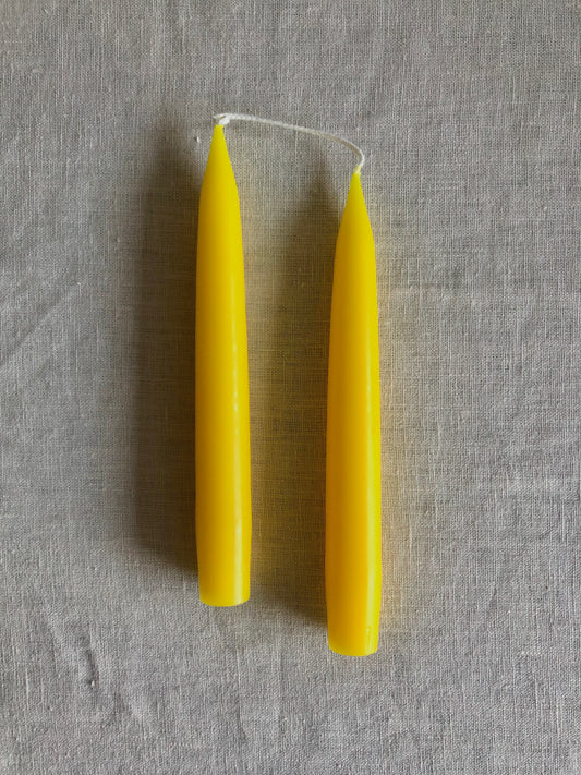 Hand Dipped Candle 20cm (2 Stk) - PASTEL YELLOW