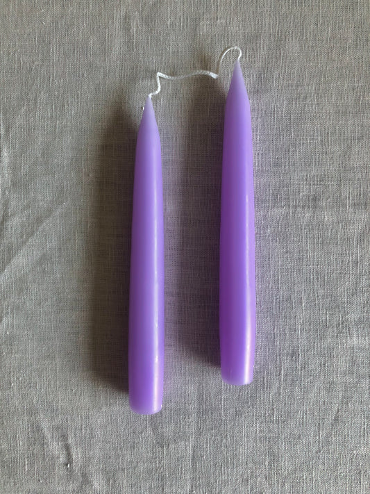 Hand Dipped Candle 20cm (2 Stk) - PASTEL PURPLE