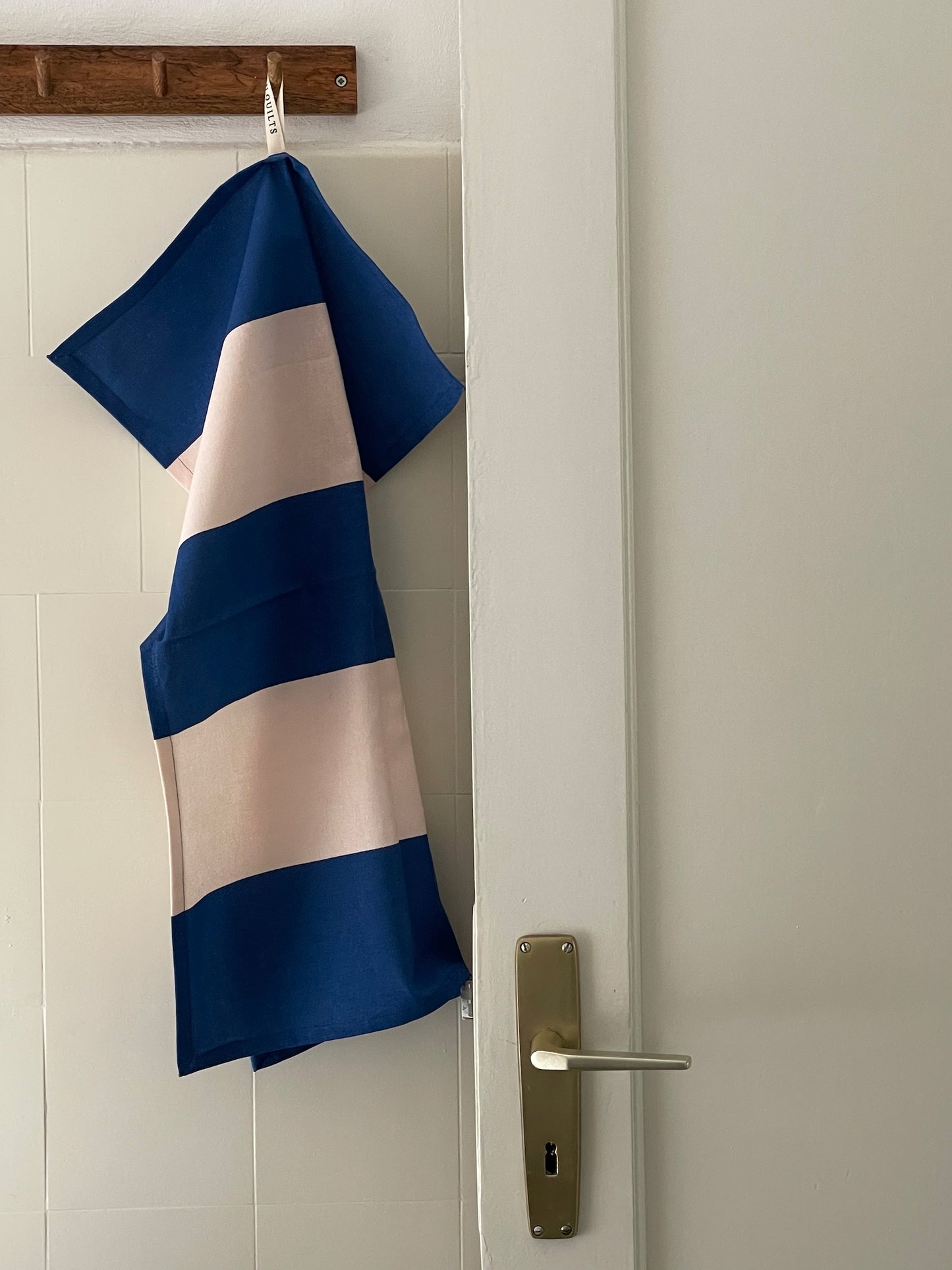 Tea Towel Stripes - PALE PINK/BLUE