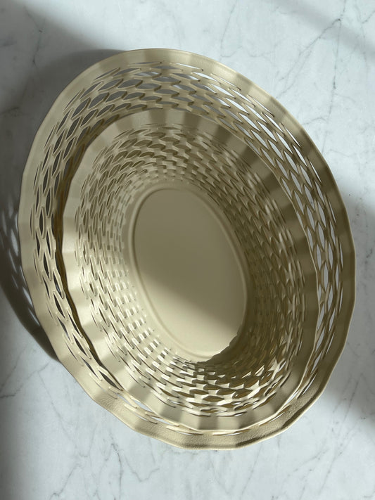 Bread basket from France - VANILLA matt