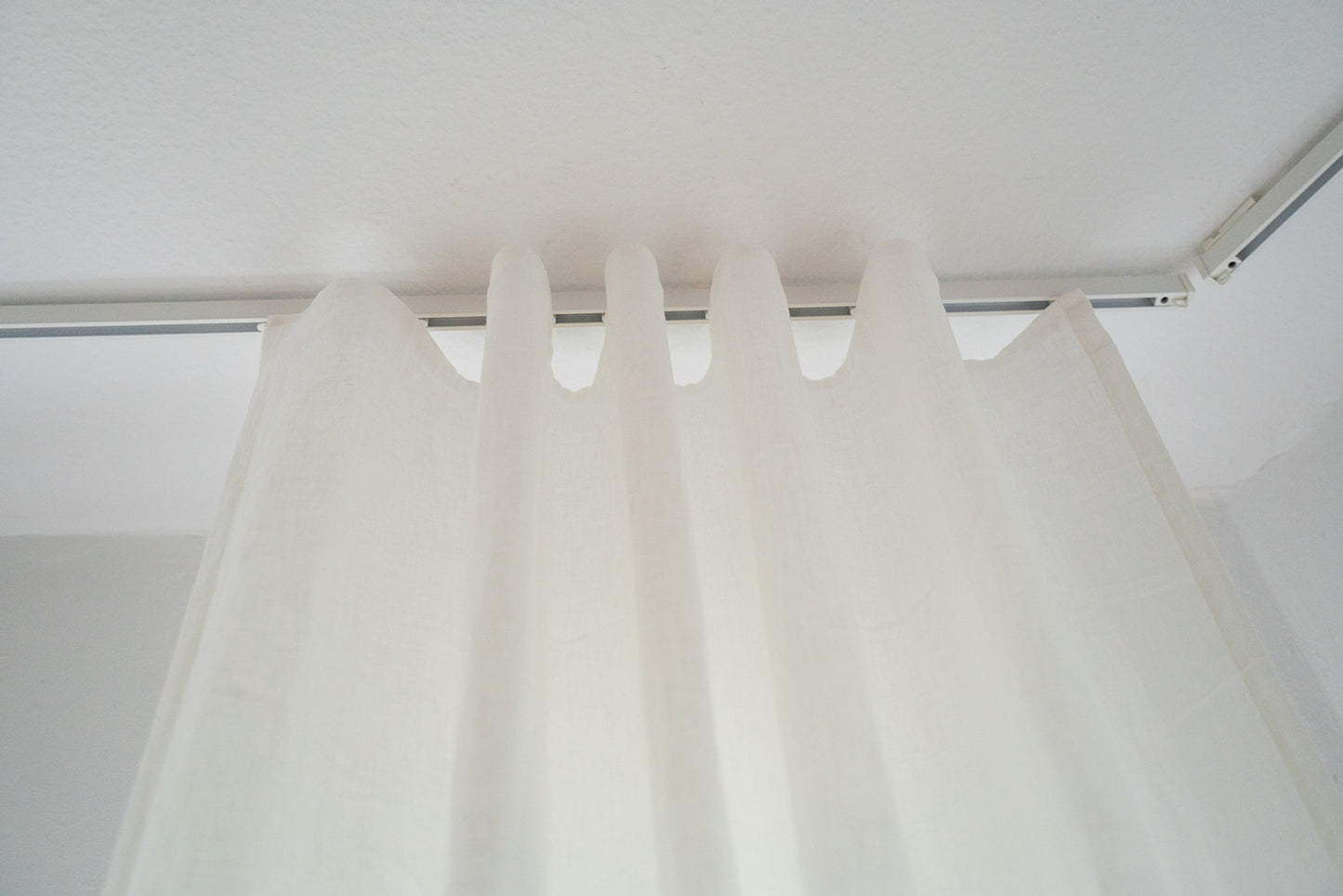 Linen curtain light - WHITE //order free of charge in desired length