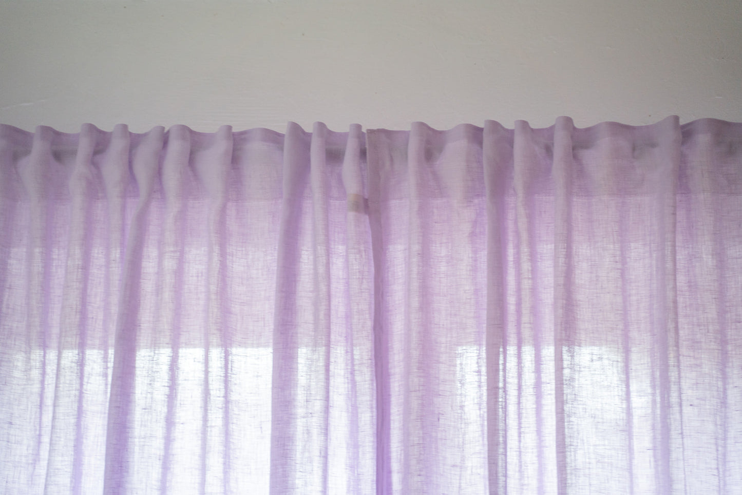 Linen curtain light - LAVENDER CLOUDS //order free of charge in desired length