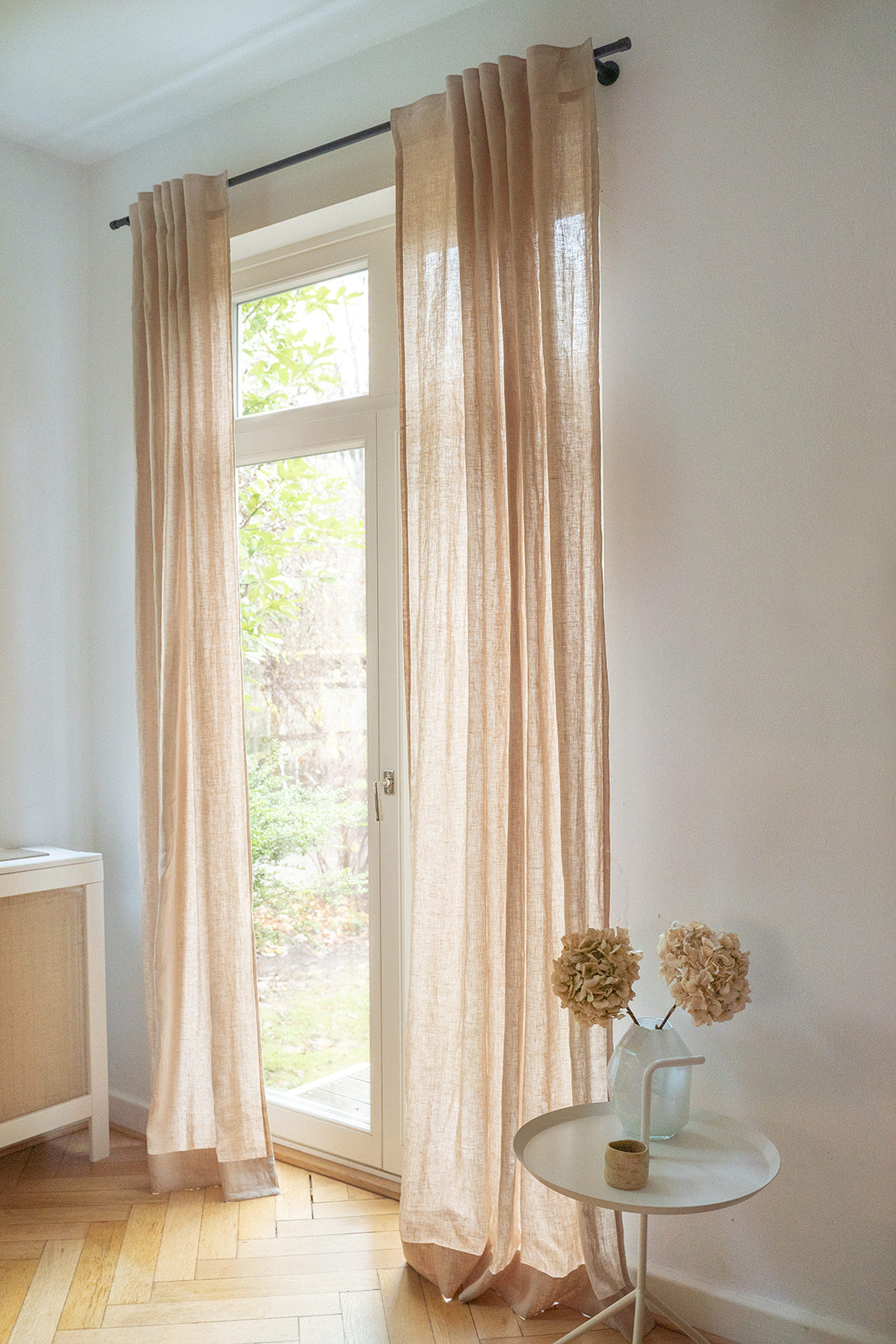 Linen curtain light - TAN //order free of charge in desired length